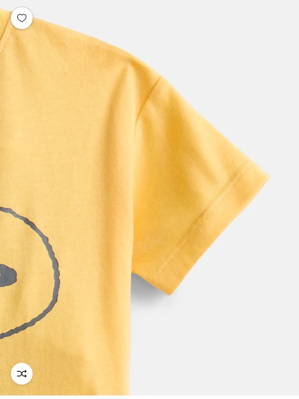 Peanuts Snoopy Toddler Unisex Yellow Dijon Short Sleeve Graphic Tee Shirt Size 5